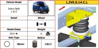 Dunlop auxiliary air suspension Iveco Daily L & S